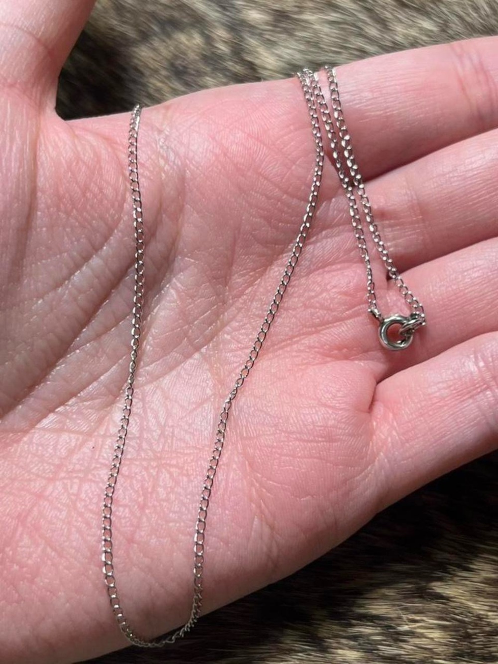 Sterling silver thin chain necklace